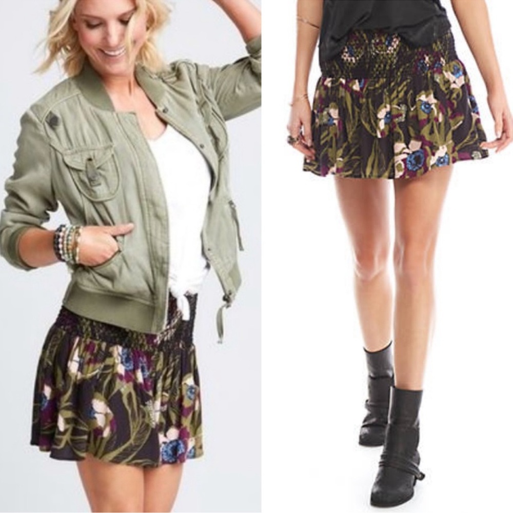 NWOT: FREE PEOPLE..L.A. NIGHTS FLORAL SKIRT